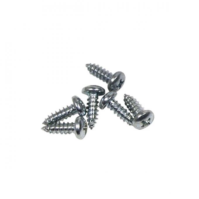 Corvette Door Drip Rail Screws, 6 Piece Set, 1956-1957