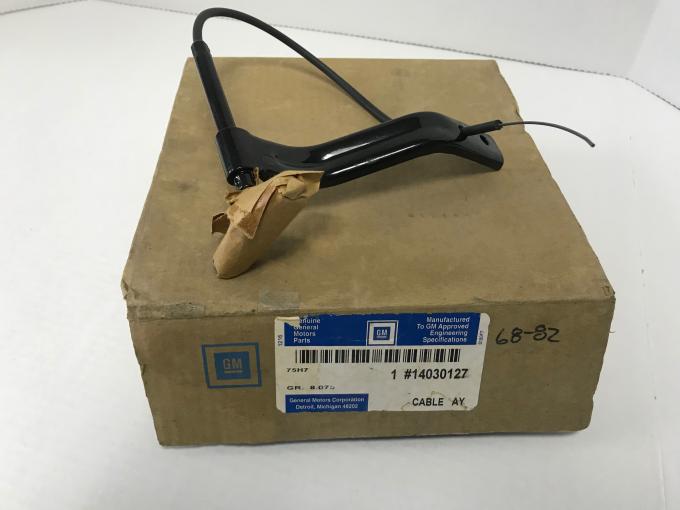 GM 1977-1979 Corvette Hood Release Cable Assembly, NOS 14030127