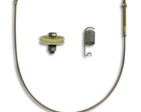 Corvette Parking Brake Cable, Front, Stainless Steel, 1967-1982