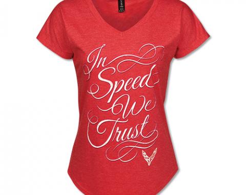 Ladies 2020 Corvette in Speed We Trust T-Shirt