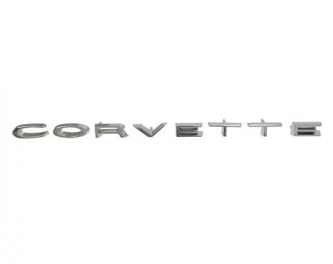 Corvette Rear Taillight Panel 'Corvette' Letters / Emblem, 1968-1973