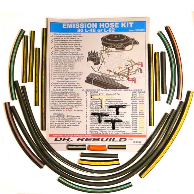 Corvette Emission Hose Kit, 1981 4 Speed