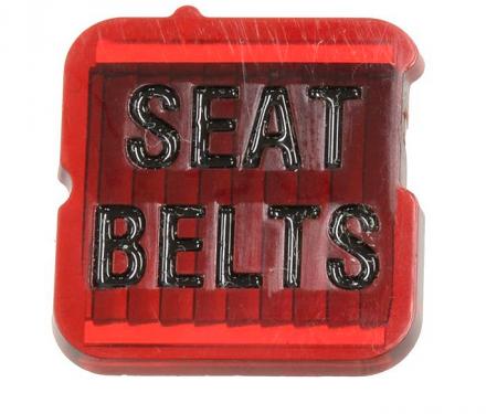 Corvette Seat Belt Warning Lens, 1968-1971