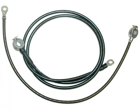 Corvette Spring Ring Battery Cables, Small Block or Big Block, With Air Conditioning, 1966-1967