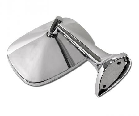 Corvette Outside Mirror, Chrome, Left With Mounting Kit, 1968-1974