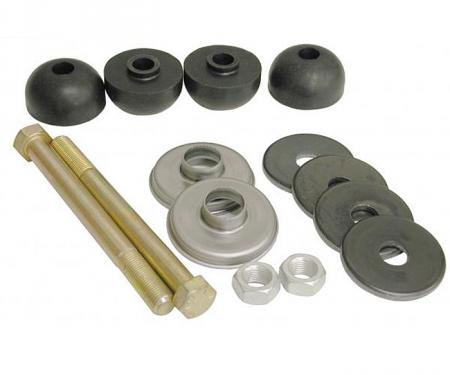 Corvette Rear Leaf Spring Bolt Kit, Stock Length, With Rubber Cushions, 1963-1982