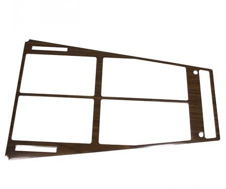 Corvette Console Trim Insert, Wood, Without Air Conditoning, 1972-1975