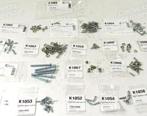 Corvette Interior Screw Kit, 1958-1960