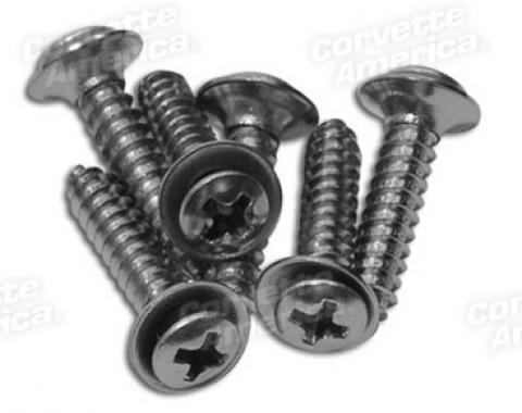 Corvette Rear Coupe Roof Panel Screws, 6 Piece Set, 1978-1982