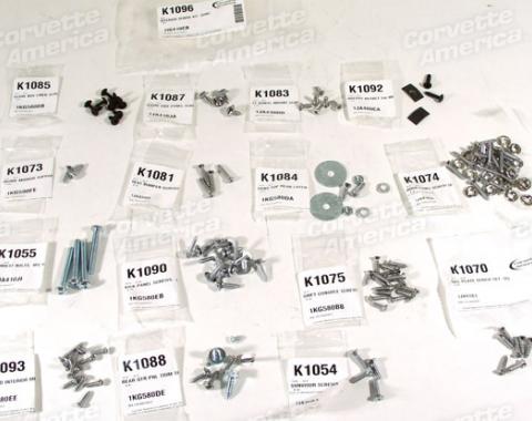 Corvette Interior Screw Kit, Convertible, 1963