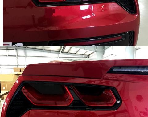 Corvette Stingray/Z06/Grand Sport 2014-2019 4-Piece Acrylic Full Separate Tail Light Blackout Cover Set