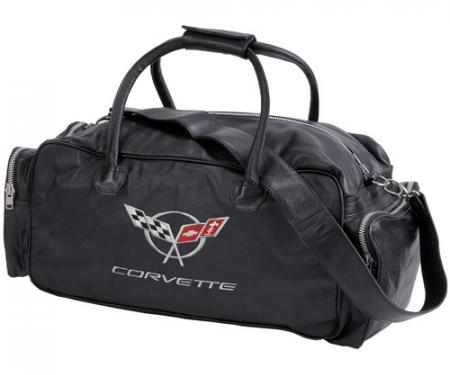 Corvette Black Duffle Bag, with C5 Logo, 24"