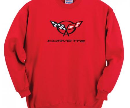 Sweatshirt, Red C5 Crew