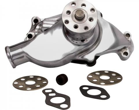 Corvette Water Pump Small Block, Polished Aluminum, 1966-1970