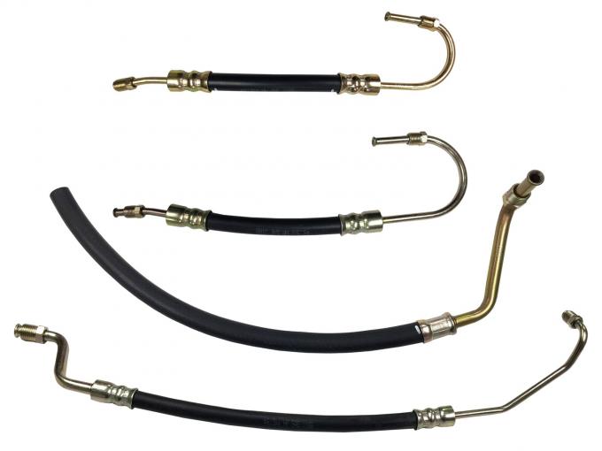 Auto Pro USA 1963-1979 Chevrolet Corvette Power Steering Cylinder Hose Kit, Incl. Valve To Cylinder Big Loop/Valve To Cylinder Small Loop Extension/Return Hose/Small Block Pressure Hose PSHKIT1