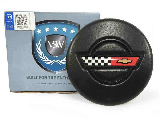 Auto Pro USA 1986-1989 Chevrolet Corvette VSW Steering Wheel OE Series Horn Cap, OE Number 17983747 STB1012