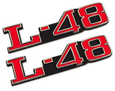 Trim Parts 73-82 Corvette Hood Emblem, L-48, Pair 5971