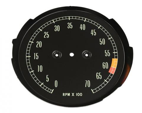 Corvette Tach Face, Mid Horsepower, 1965-1967