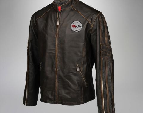 Mens C1 GS Racer Featherweight Extra Long Leather Jacket | 2XL