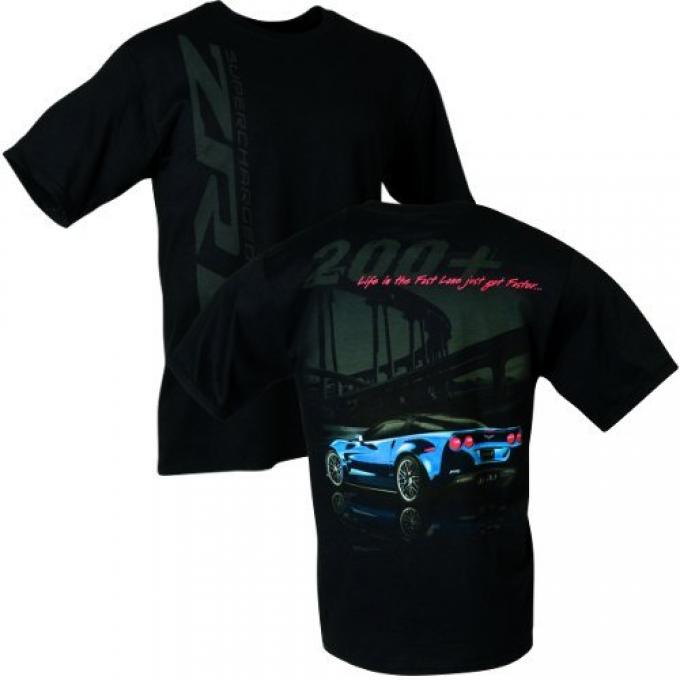 Corvette ZR1 Life in the Fast Lane Shirt, Blue Car