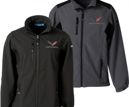 Corvette C7 Jacket, Men's Reebok Softshell Black