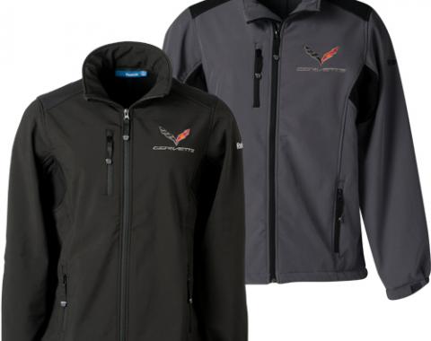 Corvette C7 Jacket, Men's Reebok Softshell Black