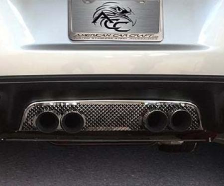 American Car Craft 2005-2013 C6 Corvette - Laser Mesh Exhaust Filler Panel, Stock, Stainless Steel 042003