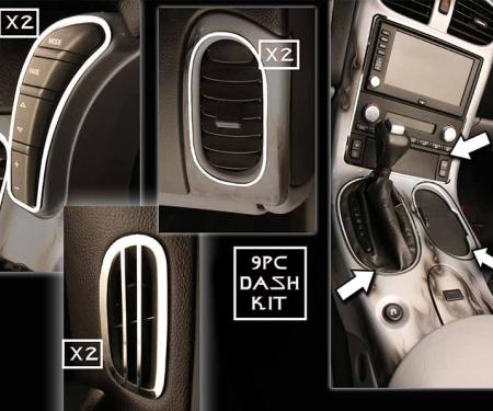 American Car Craft 2005-2013 C6 Corvette - Dash Trim Kit 9Pc, Polished Stainless Steel 041041