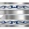 American Car Craft 2010-2015 Camaro SS - Fuel Rail Covers Tribal Flame Style 2Pc, Polished Stainless Steel 103010