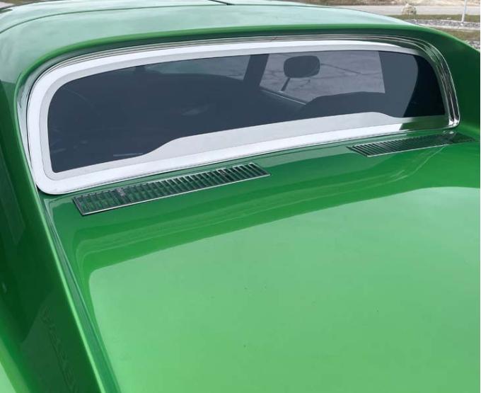 American Car Craft 1968-1975 C3 Corvette Coupe - Flat Back Rear Window Frame Polished, Stainless Steel 012001