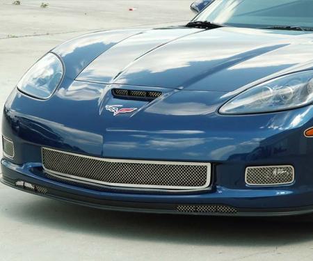 American Car Craft 2006-2013 Z06/GS/ZR1/C6 Corvette - Mesh Front Grille, Polished Stainless Steel 042043