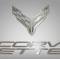 American Car Craft 2020-2024 C8 Corvette - Stainless Hood Panel Badge Flag Logo and Corvette Font Style, Stainless Steel 883052