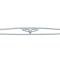 American Car Craft 2005-2013 C6 Corvette - 5th Brake Light Trim Crossed Flags Style, Polished Stainless Steel 042115