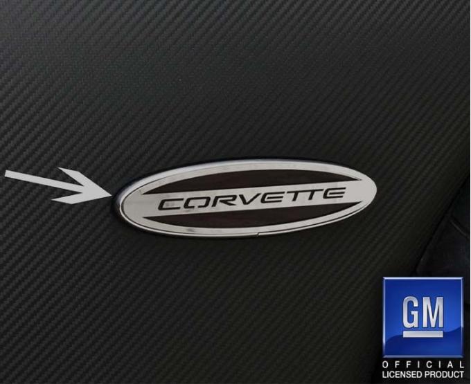 American Car Craft 1997-2004 C5/Z06 Corvette - Side Marker Trim Rear with Corvette Script 2Pc, Polished Stainless Steel 032051
