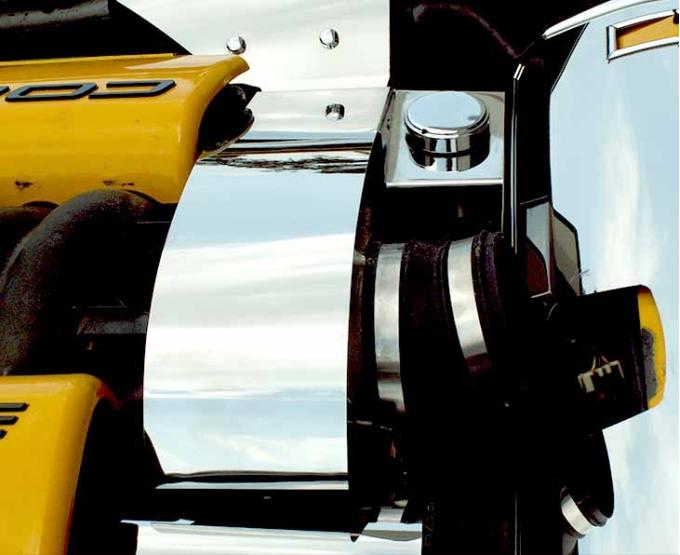 American Car Craft 1997-2004 C5/Z06 Corvette - Throttle Body & Power Steering Cover, Polished Stainless Steel 033046