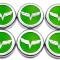 American Car Craft 2005-2013 C6 Corvette - Crossed Flag Fluid Cap Covers 6Pc Manual Transmission, Choose Color 043083