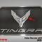 American Car Craft 2020-2024 C8 Corvette - Stainless Hood Panel Badge Flag Logo and Corvette Font Style, Stainless Steel 883052