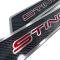 American Car Craft 2020-2024 C8 Corvette - Replacement Door Sills Carbon Fiber with Brushed Stainless Steel 'Stingray' Style Insert Carbon Fiber, Choose Vinyl Inlay Color 881009
