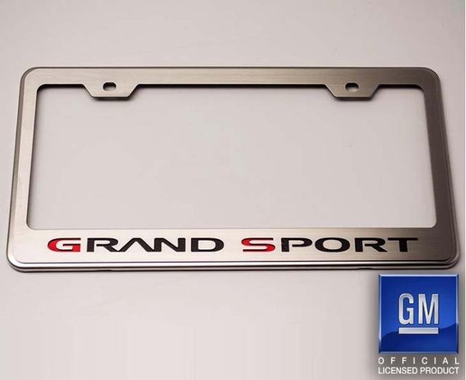 American Car Craft 2006-2013 C6/GS Corvette - License Plate Frame Grand Sport Style, Stainless Steel 042132