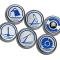American Car Craft 1997-2004 C5 Corvette - Executive Series Fluid Cap Covers 6Pc, Manual Trans, Choose Color 033079