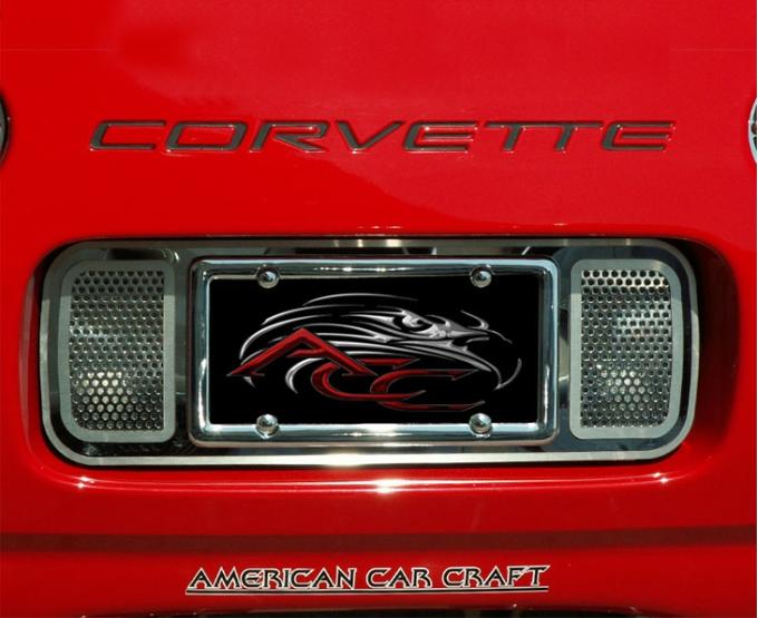 American Car Craft 1997-2004 C5/Z06 Corvette - Rear Tag-Back Plate 1Pc, Perforated Stainless Steel 032020