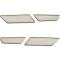 American Car Craft 2014-2019 C7/Z06/Grand Sport Corvette - Matrix Series Back-Up Light Grilles 4Pc, Aluminum/Stainless 052007