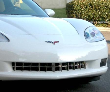 American Car Craft 2005-2012 C6 Corvette - Retro Style Front Grille, Polished Stainless Steel 042038