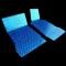 American Car Craft 1999-2004 C5/Z06 Corvette - Blue Diamond Plate Aluminum Floor Mats 2Pc, Specify Year When Ordering 031003