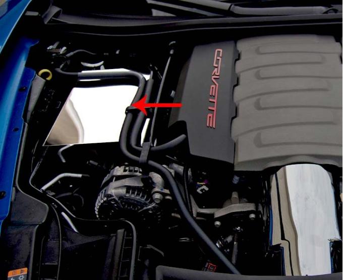 American Car Craft 2014-2019 Corvette Z06/Z51/C7 Stingray - Fuse Box Cover, Polished Stainless Steel 053036