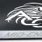 American Car Craft 2020-2024 C8 Corvette - License Plate Frame MID-ENGINE Black Base, Brushed Stainless, Choose Color Inlay 882010