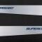 American Car Craft 2005-2013 C6 Corvette - Door Guards with SUPERCHARGED Inlay 2Pc, Brushed Stainless, Choose Color 041057