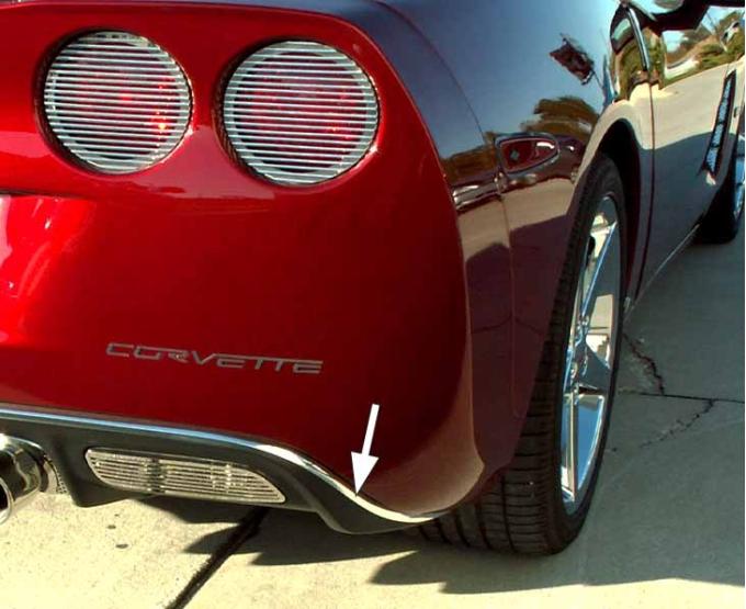 American Car Craft 2005-2013 C6 Corvette - Rear Valance Trim, Classic Chrome 042035