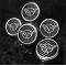 American Car Craft 1997-2004 C5 & Z06 Corvette - Crossed Flags Logo Fluid Cap Covers 5Pc Auto Transmission, Choose Color 033073