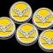 American Car Craft 2016-2019 C7 Grand Sport Corvette - Fluid Cap Cover Set with Crossed Flags & Grand Sport, Choose Color/Transmission 053098